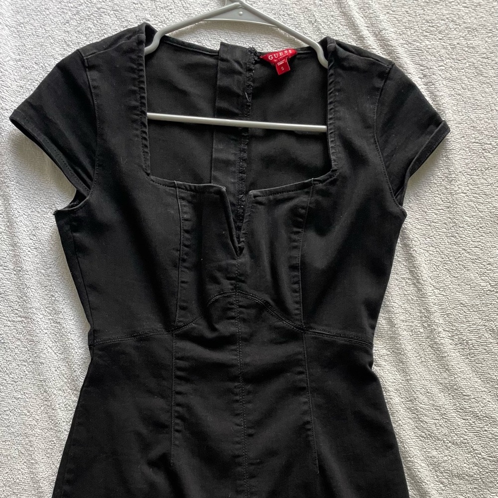 Guess Juliana denim short sleeve mini dress size small